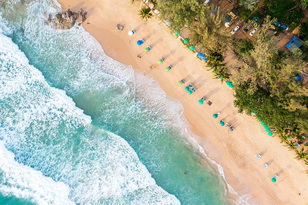 Phuket beachfront resort aerial demonstrating Thailand's established tourism infrastructure for integrated resort investment